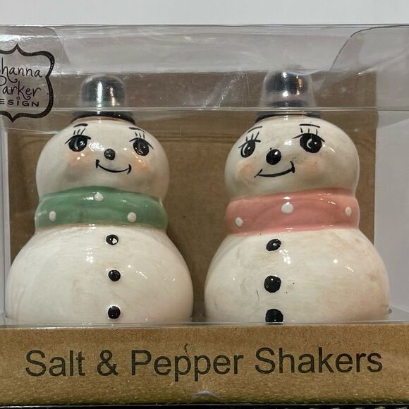 Johanna Parker Snowman Salt & Pepper Shakers NWT - Picture 7 of 7